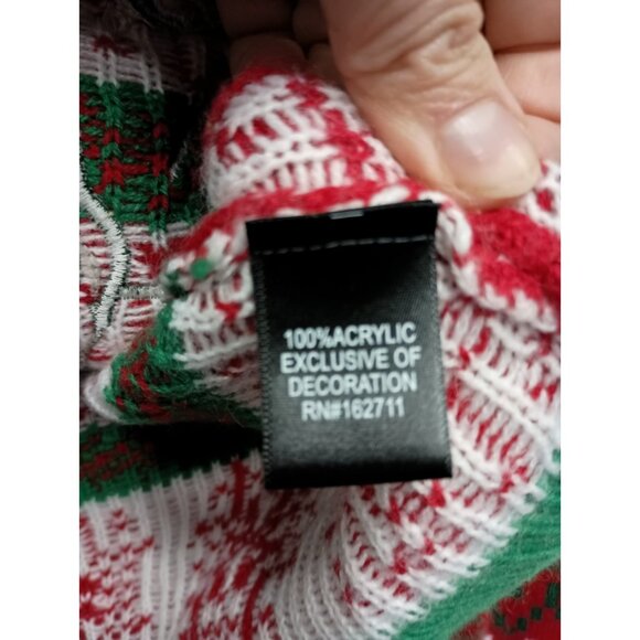 T Rex Dinosaur Ugly Christmas Sweater Womens Size Small Embroidered 33 Degrees - Picture 7 of 11